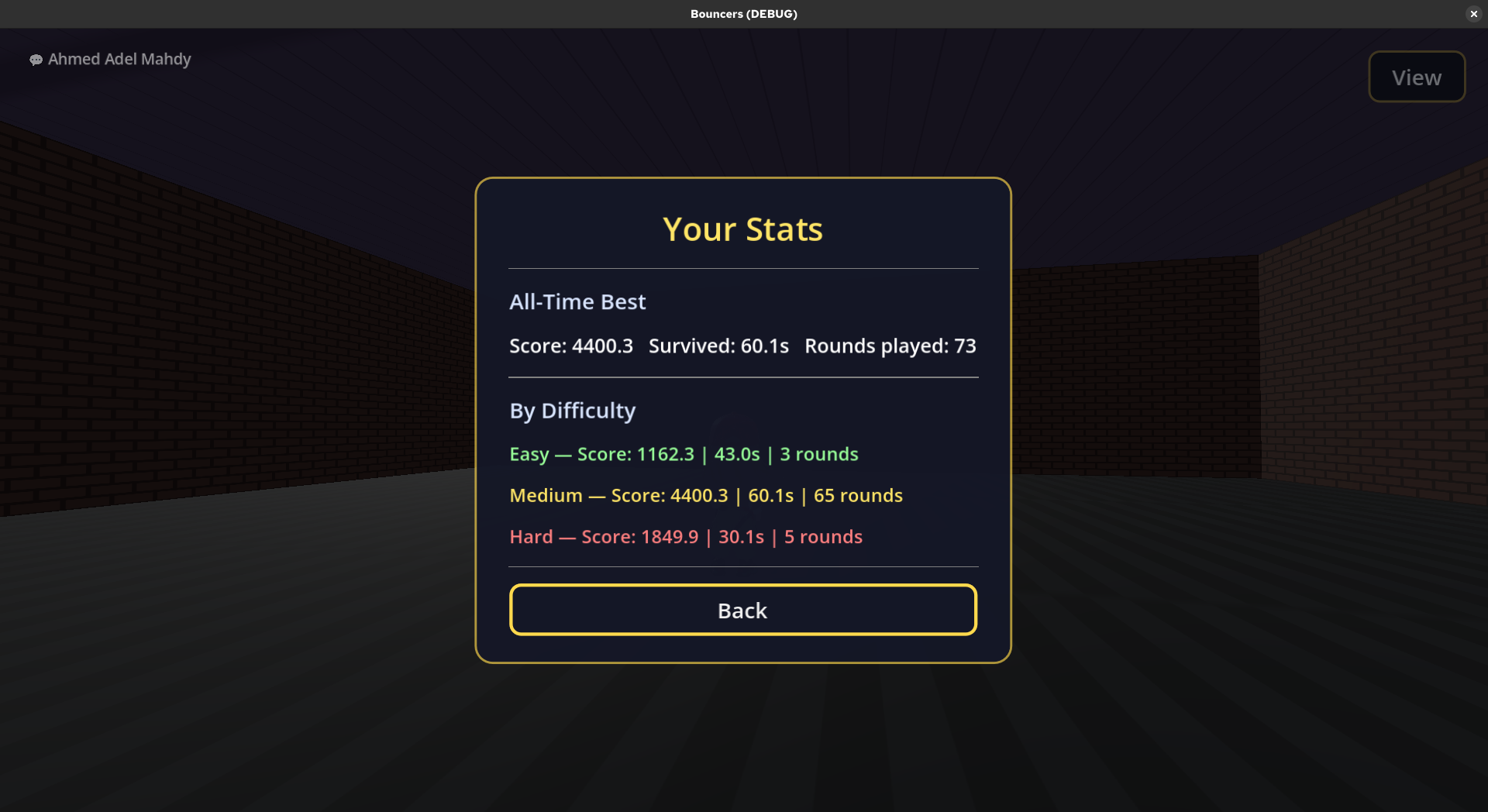 Stats panel